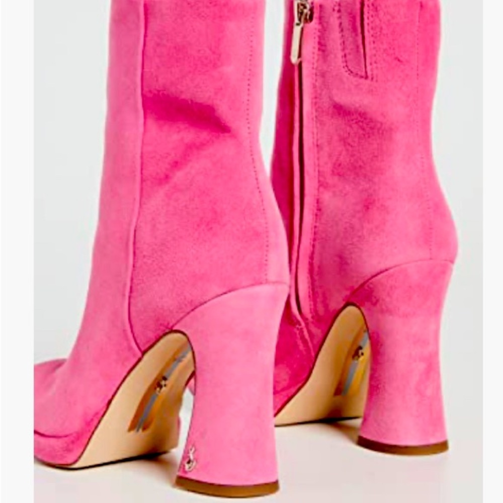 Sam Edelman Bright Pink Booties! Never worn! Gorgeous pink beauties. Size 8M